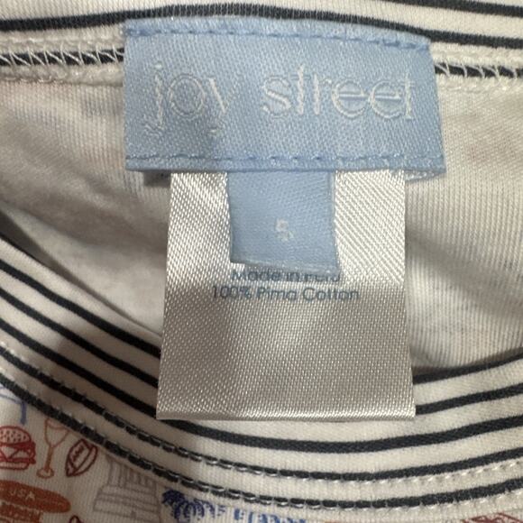 Joy Street Pocket Tee USA Red White & Blue July 4th Themed Pima Cotton Boys Sz 5 - Picture 2 of 6